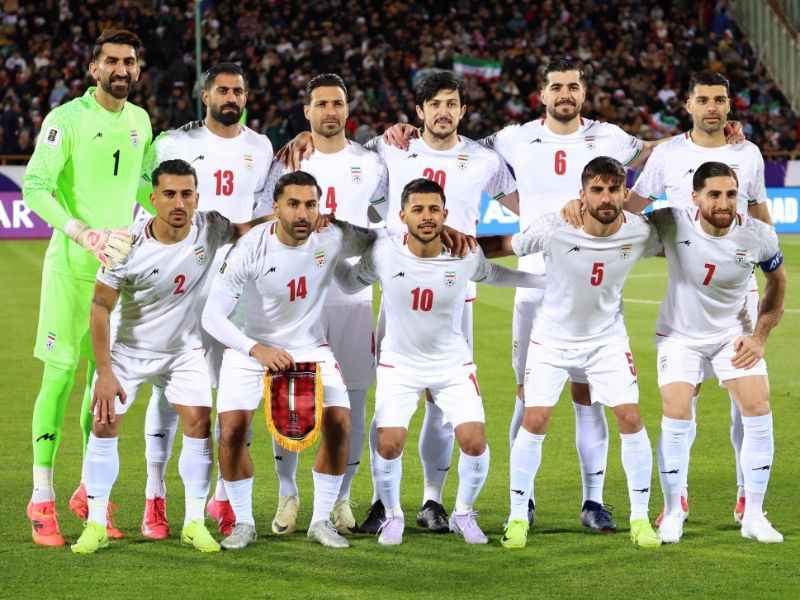 La selección de fútbol de Irán, antes de un partido de la zona asiática rumbo al Mundial, en 2025. Foto: EDH AFP