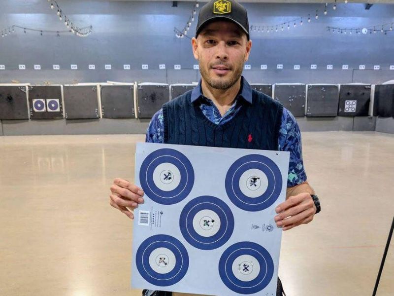 El arquero nacional del compuesto, Miguel Ángel Véliz, durante su participación en EE.UU. Foto: Cortesía Festa