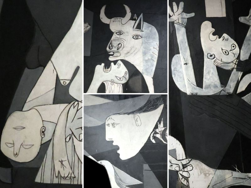 Acercamientos del "Guernica" de Pablo Picasso