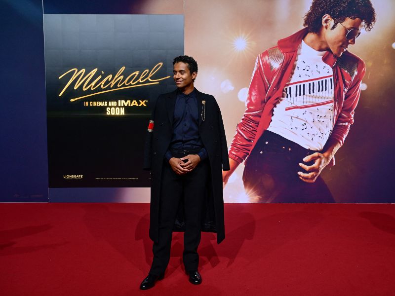 Jafaar Jackson en el estreno del filme "Michael"