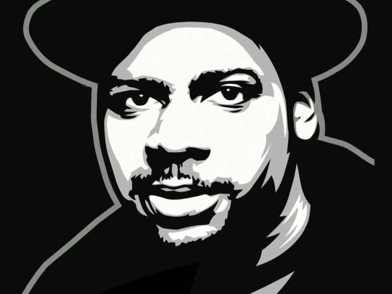 Ilustración de Jam Master Jay del grupo Run-DMC