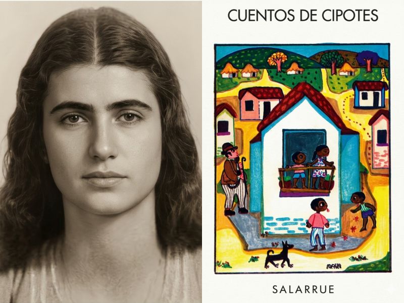 Pintora salvadoreña Maya Salarrué, ilustradora de la edición de 1974 de "Cuentos de cipotes" de su papá Salarrué