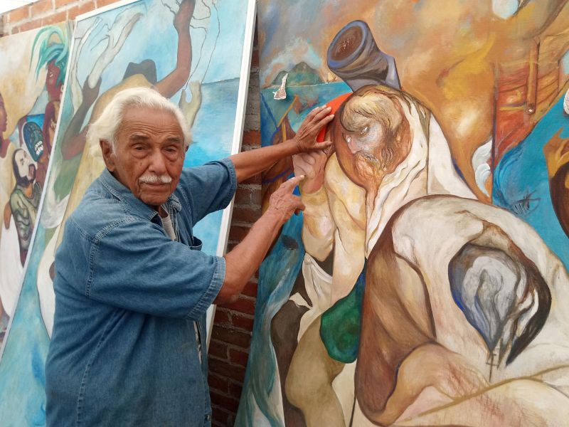 Muralista mexicano Melchor Peredo