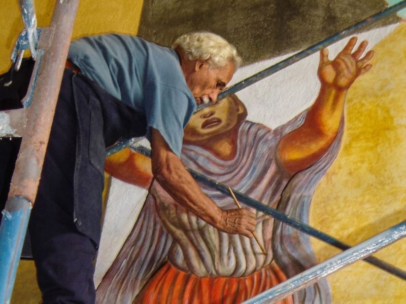 Muralista mexicano Melchor Peredo