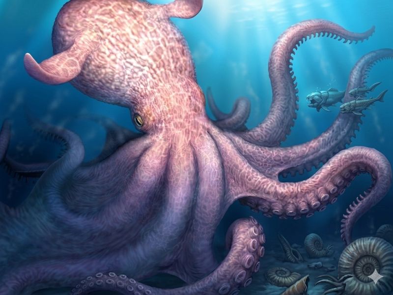 Pulpos gigantes de hasta 19 metros de longitud habitaron el Cretácico
