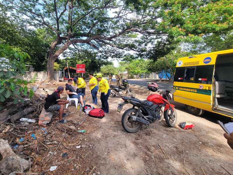 Motociclista lesionado