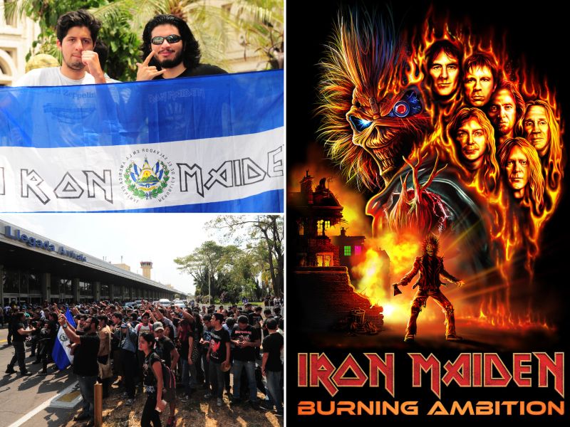 Iron Maiden aterriza de nuevo en El Salvador, con su documental "Iron Maiden: Burning Ambition"