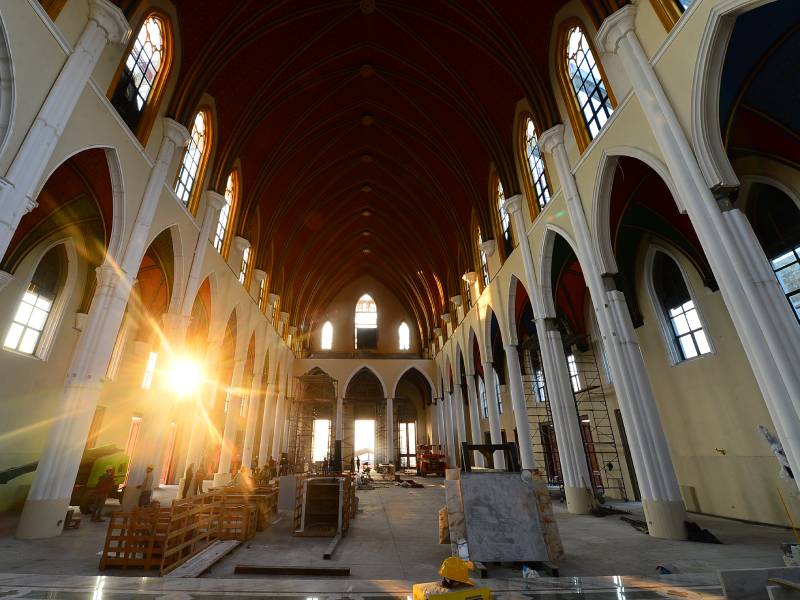 LM- Iglesia Nuestra Señora de Fatima-Construcción- Trabajos-Apopa