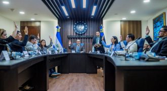 Diputados oficialistas votaron a favor de los dictámenes para realizar reformas para el sufragio en el exterior. Foto EDH/Cortesía
