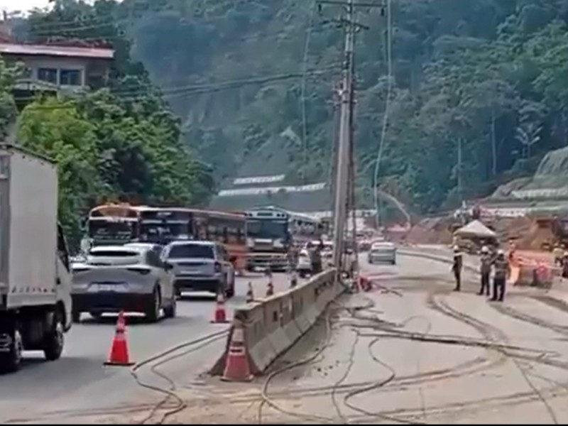 Cierre en Panamericana, a la altura de Los Chorros.