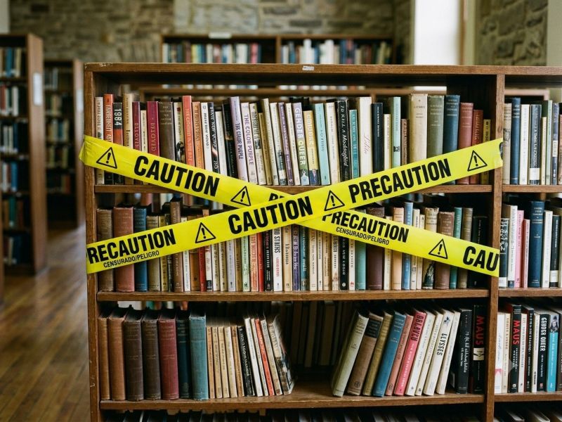 Foto ilustrativa de censura de libros