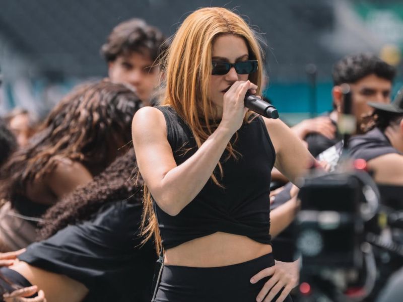 Shakira en ensayos para su show de apertura en la Copa FIFA 2026