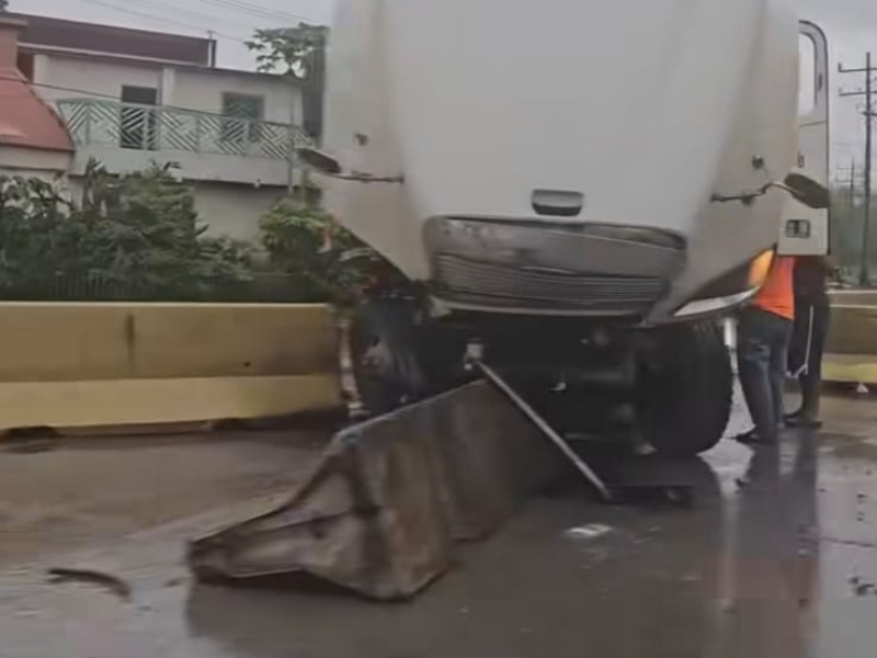 Accidente de volqueta en Sonsonate