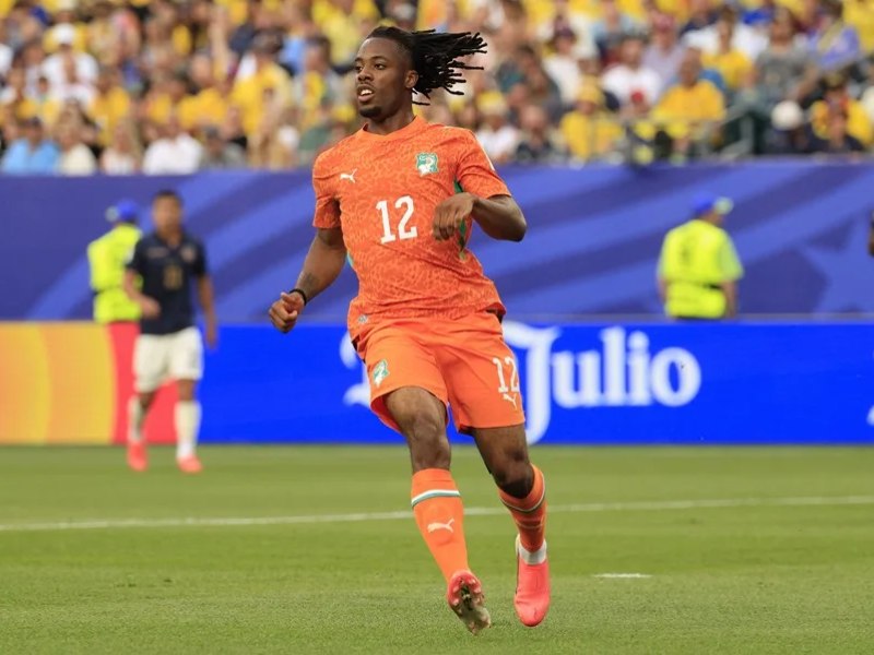 Elye Wahi de Costa de Marfil reaccionan durante un partido del grupo E del Mundial de la FIFA 2026. EFE/EPA/SHAWN THEW
