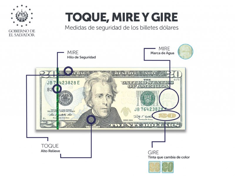 Durante el periodo de 2022 a 2025, el Banco Central de Reserva de El Salvador sacó de circulación 12,903 dólares falsos. Foto EDH/Cortesía