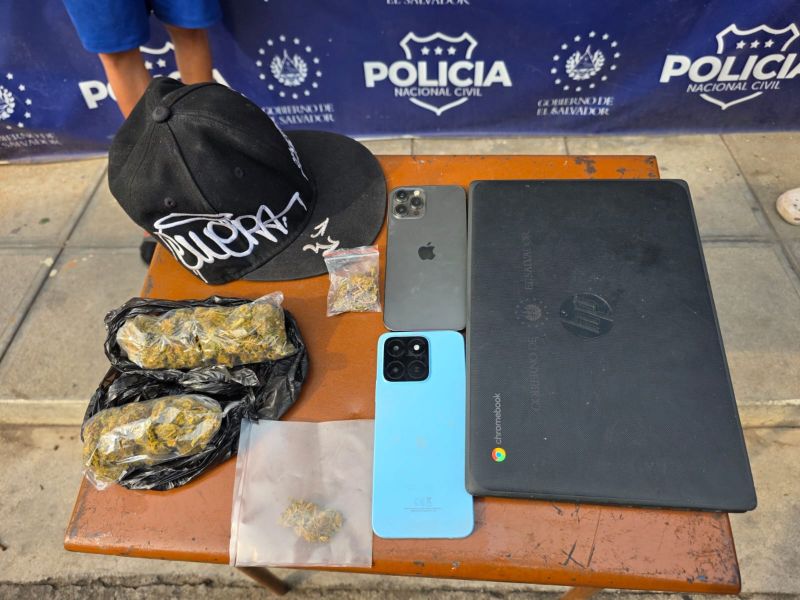 Lo incautado servirá como prueba durante la etapa judicial. Foto EDH/Cortesía