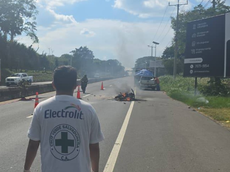 Motociclista murió