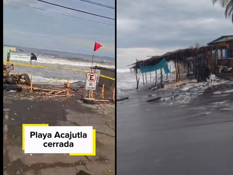 Comandos de Salvamento compartió pequeños videos donde se muestra la situación en Acajutla. Foto EDH/Cortesía