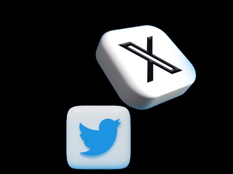 Logos de Twitter y X, a 20 años del surgimiento de esta red social