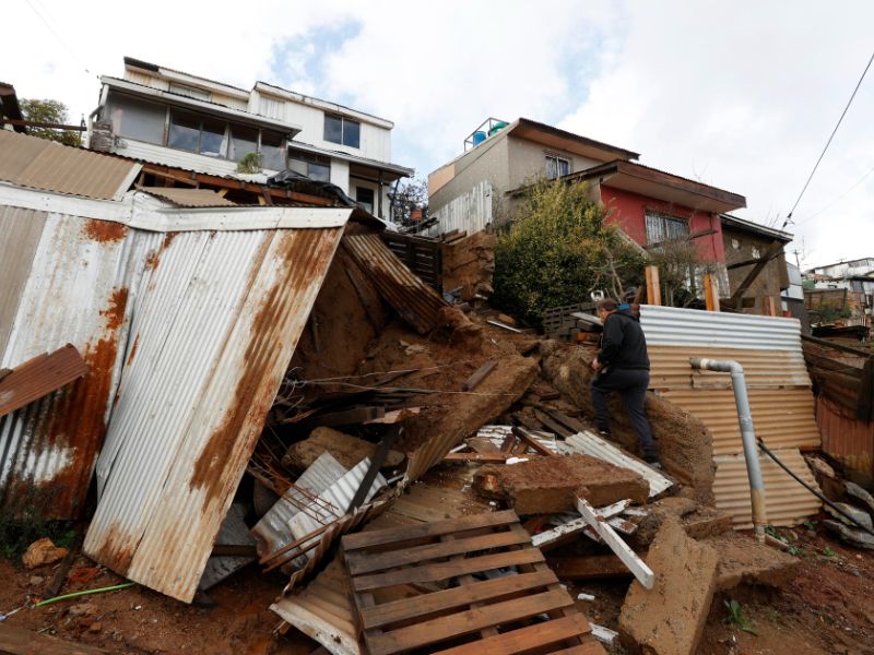 Chile inundaciones aislados lluvia