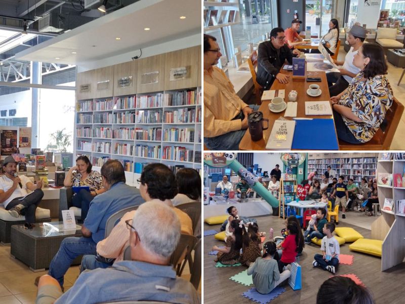 Postales de la Librería UCA Soho Las Cascadas que cierra a partir del 6 de julio de 2026