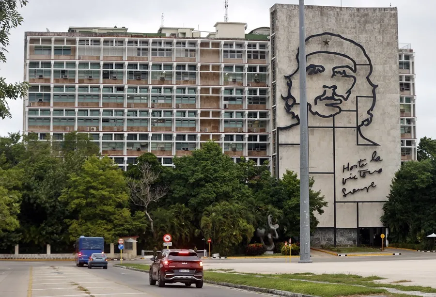 Edificio del Ministerio del Interior de Cuba (Minint), en la plaza de la Revolución en La Habana (Cuba). EFE