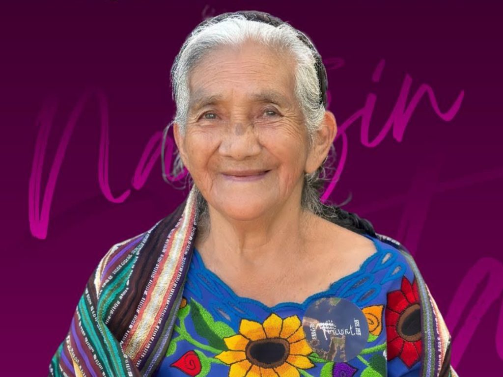Retrato de Nantzin Sixta Pérez García, autora del primer diccionario de náhuat de El Salvador