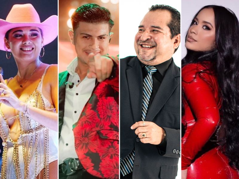 Cantantes salvadoreños Andrea Mendizábal, Jhosep Smit Majano, Denys Flores y Gabriela Cerón