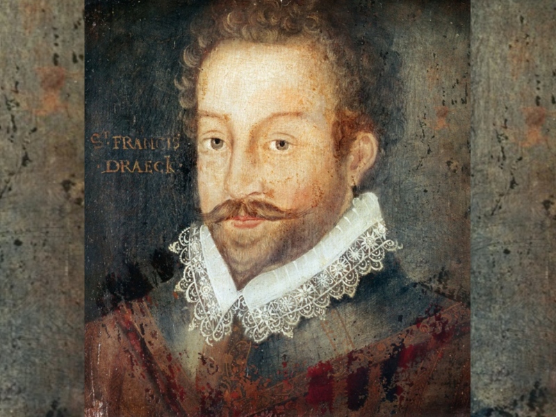 Retrato del famoso corsario inglés del siglo XVI Sir Francis Drake