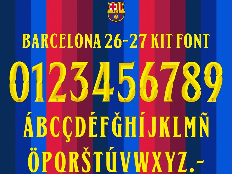 fc barcelona nueva fuente letra 2026 2027 futbol novedad curiosisdad