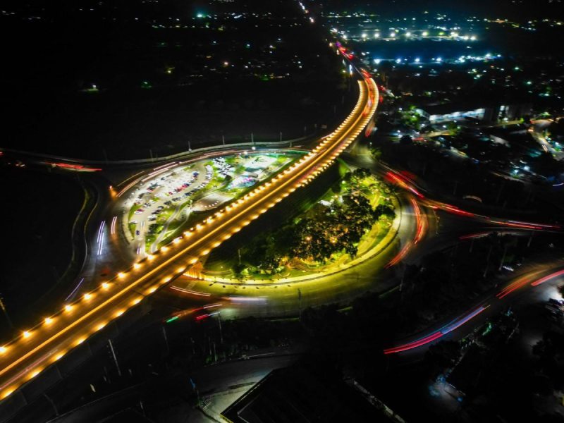 Desvío a San Juan Opico, el Parque Claudia Lars. / Foto: cortesía Ministerio de Obras Públicas