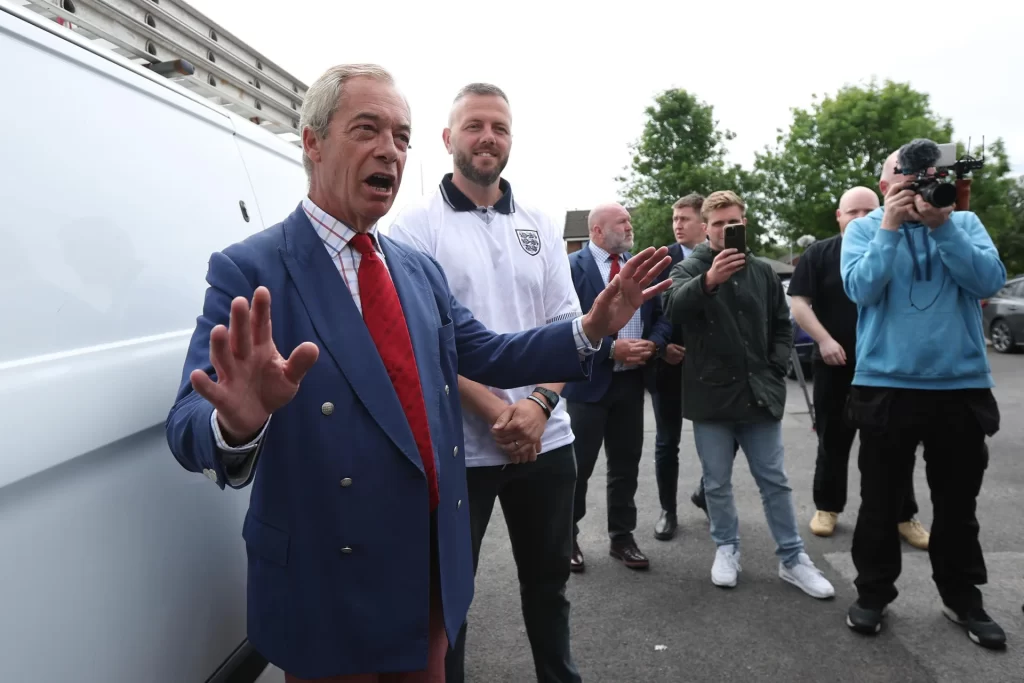 El político británico Nigel Farage, líder del partido populista de derecha Reform United Kingdom