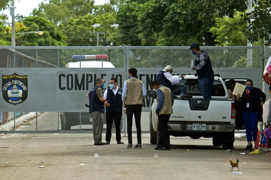 archivo de la entrada a la cárcel conocida como La Modelo, en Managua (Nicaragua). EFE