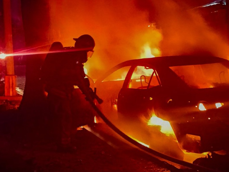 incendio vehicular San Salvador
