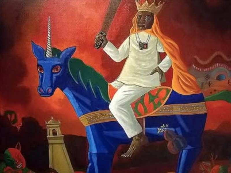Pintura "Anastasio Aquino" del reconocido pintor salvadoreño Antonio Bonilla
