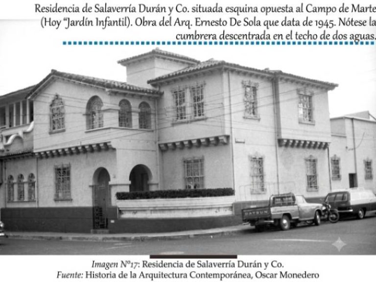 Fachada de la casona esquinera vinculada a la familia Salaverría y a la época del auge cafetalero.