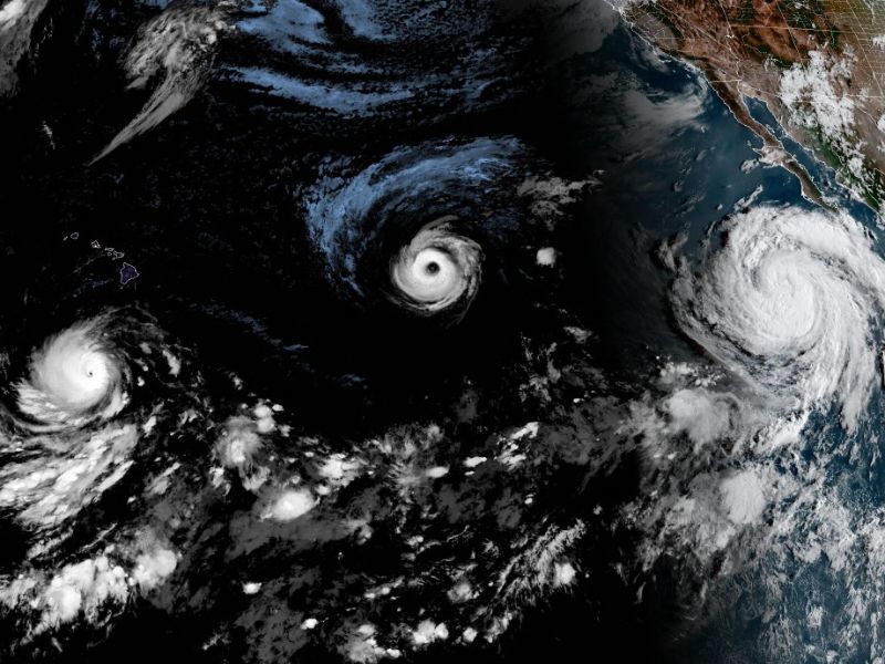 Huracanes oceano pacifico El Nino