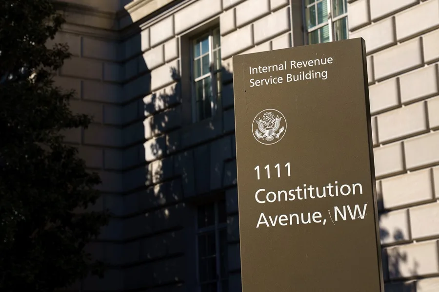Fotografía de archivo de la vista exterior del Servicio de Impuestos Internos (IRS) en Washington, DC, EE.UU. EFE