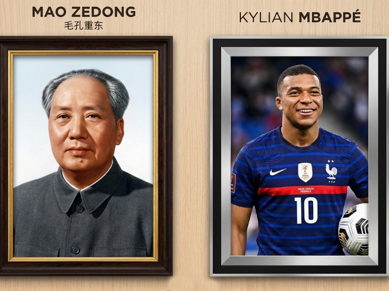 Mbappé y Mao Tse-Tung o Mao Zedong,