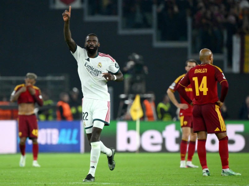 Rudiger celebra gol Real Madrid