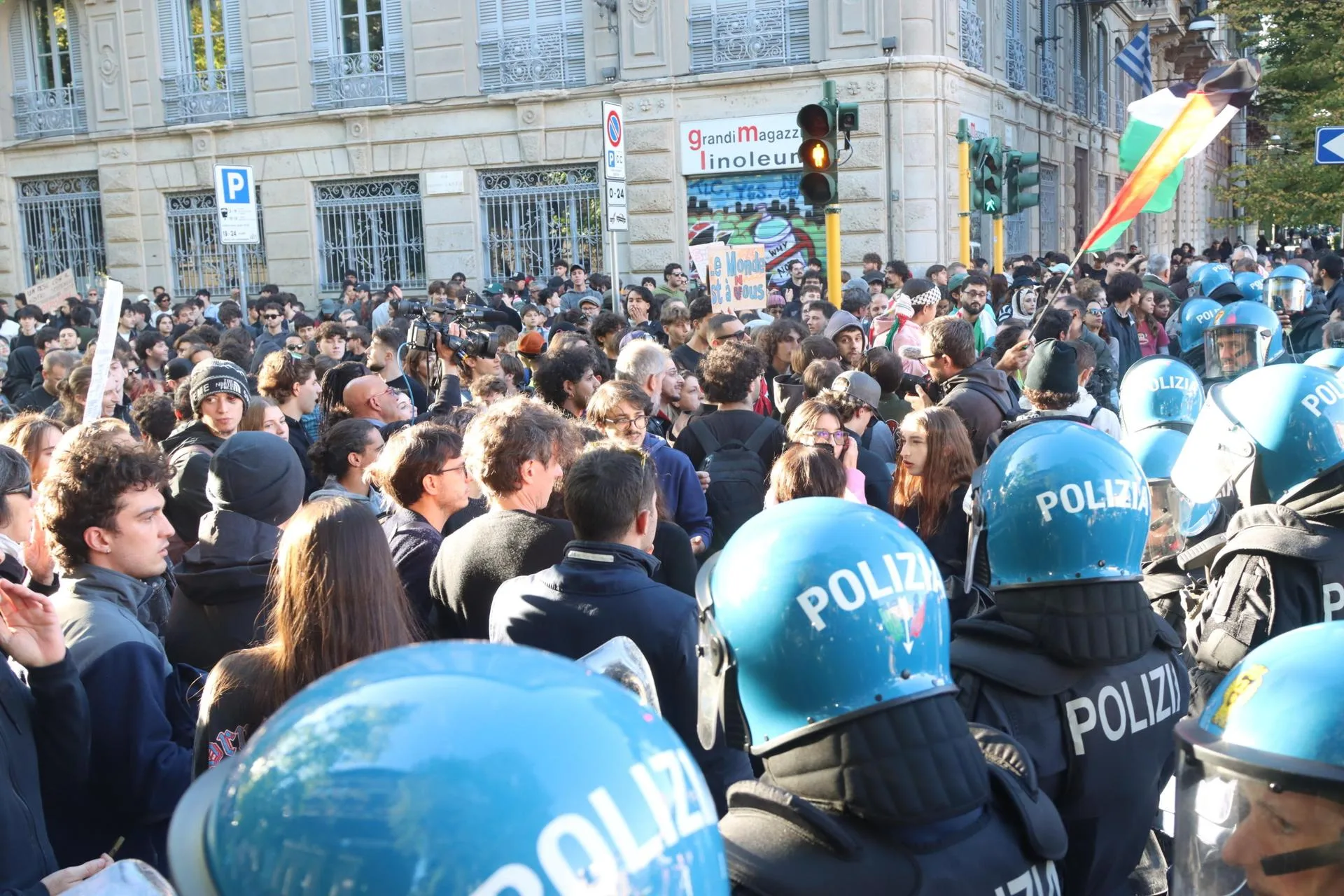 Protestas en Milán